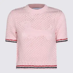 Thom Browne Light Pink Cotton Knitwear