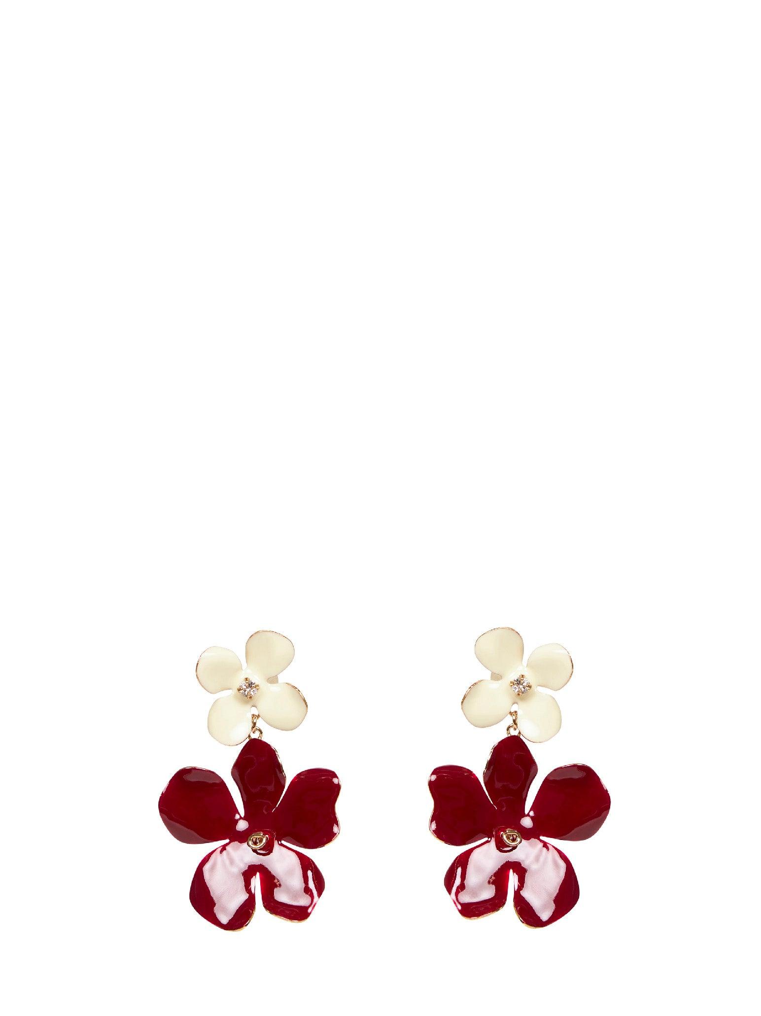 MARNI Enameled Flowers Dangle Earrings