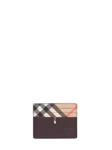 BURBERRY Sand beige Pop Check Credit Card Holder