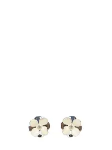 Marni Light Yellow Enamel Flower Stud Earrings