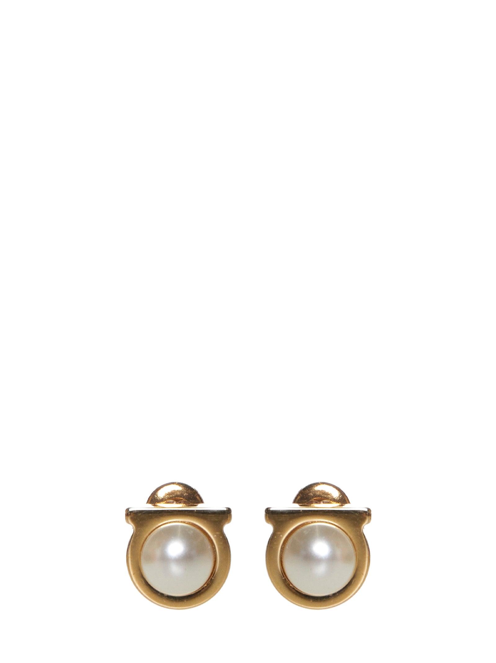 FERRAGAMO Gancini Pearl Earrings