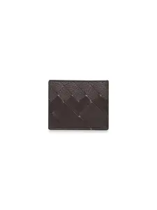 Bottega Veneta Brown Intrecciato Credit Card Case