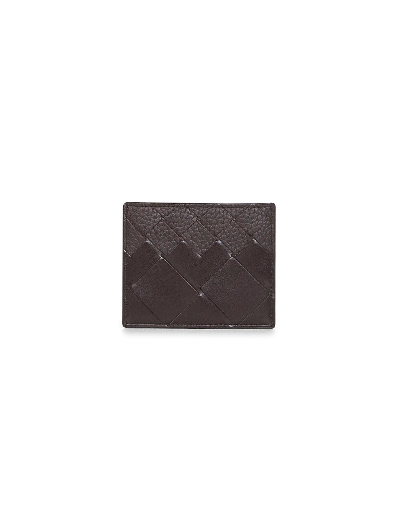 Bottega Veneta Brown Intrecciato Credit Card Case