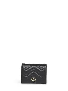 GUCCI Black GG Marmont Card Case Wallet