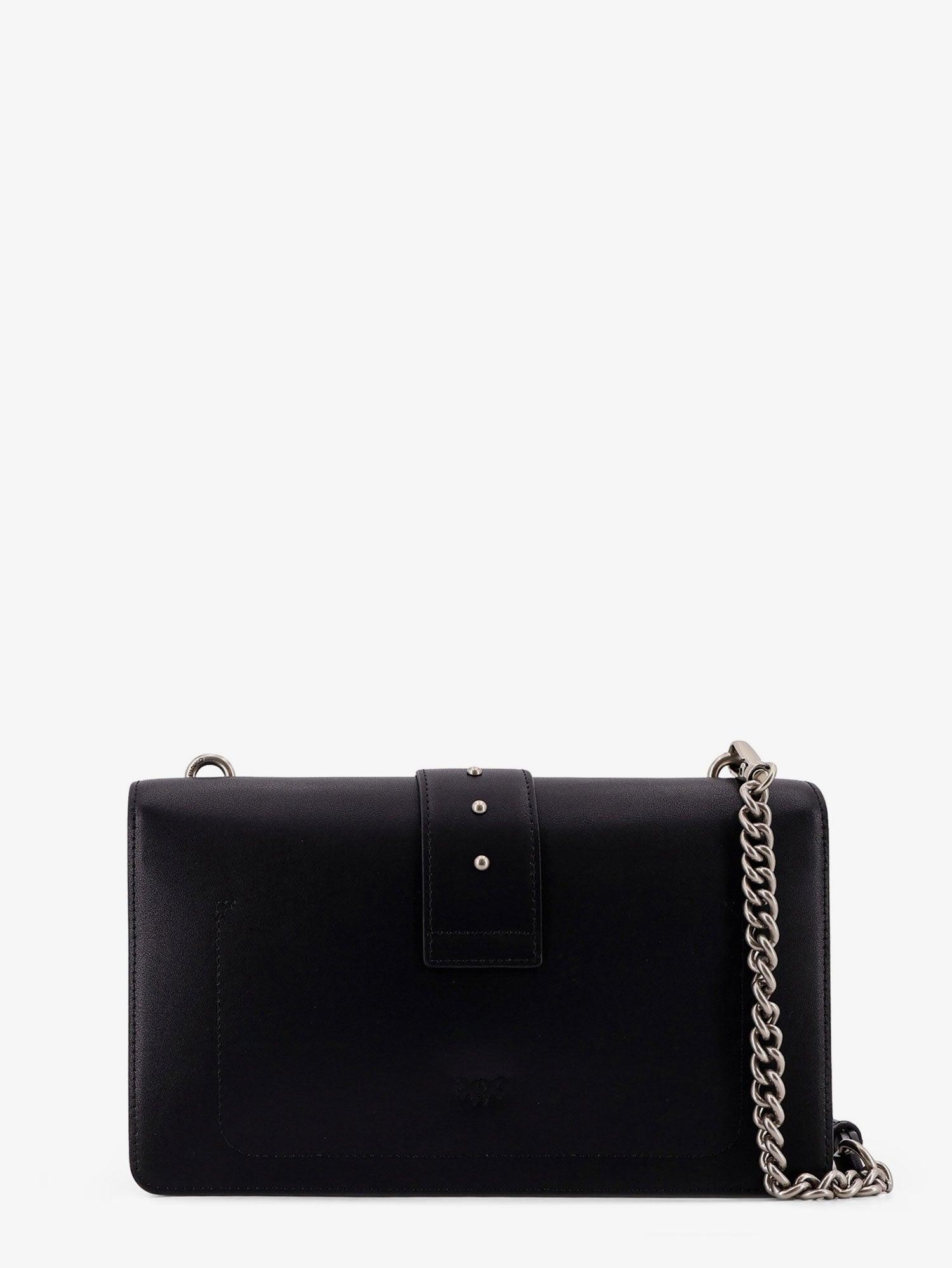 PINKO Love One Leather Crossbody Bag