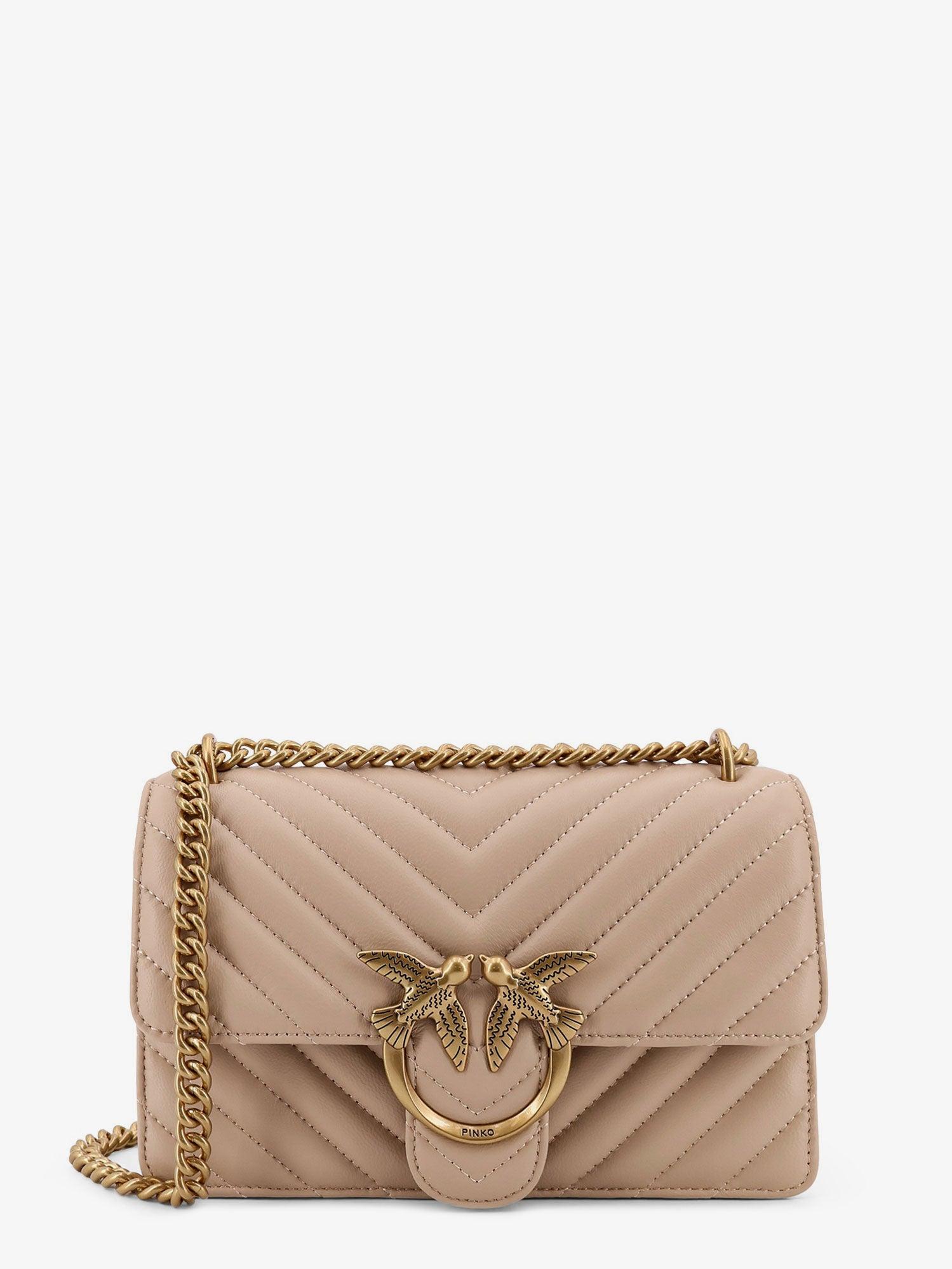 PINKO Love One Mini quilted leather shoulder bag