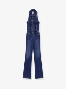 ELISABETTA FRANCHI Urban denim jumpsuit