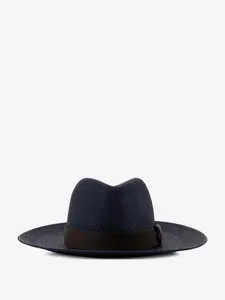 Brunello Cucinelli Raffia Fedora Hat with Monili Detail