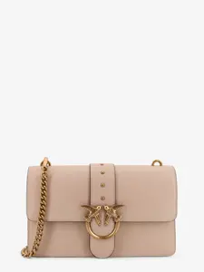 PINKO Love One leather crossbody bag