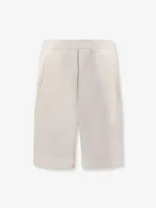 LANEUS Viscose and linen bermuda shorts