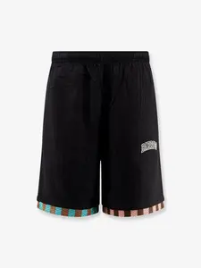 BARROW Viscose blend Bermuda shorts with logo print