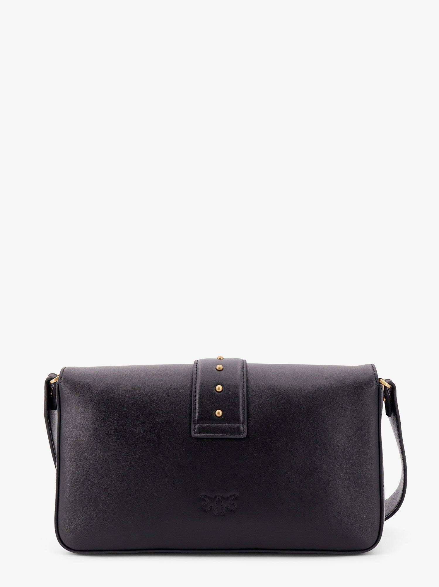 PINKO Love One Classic Leather Shoulder Bag