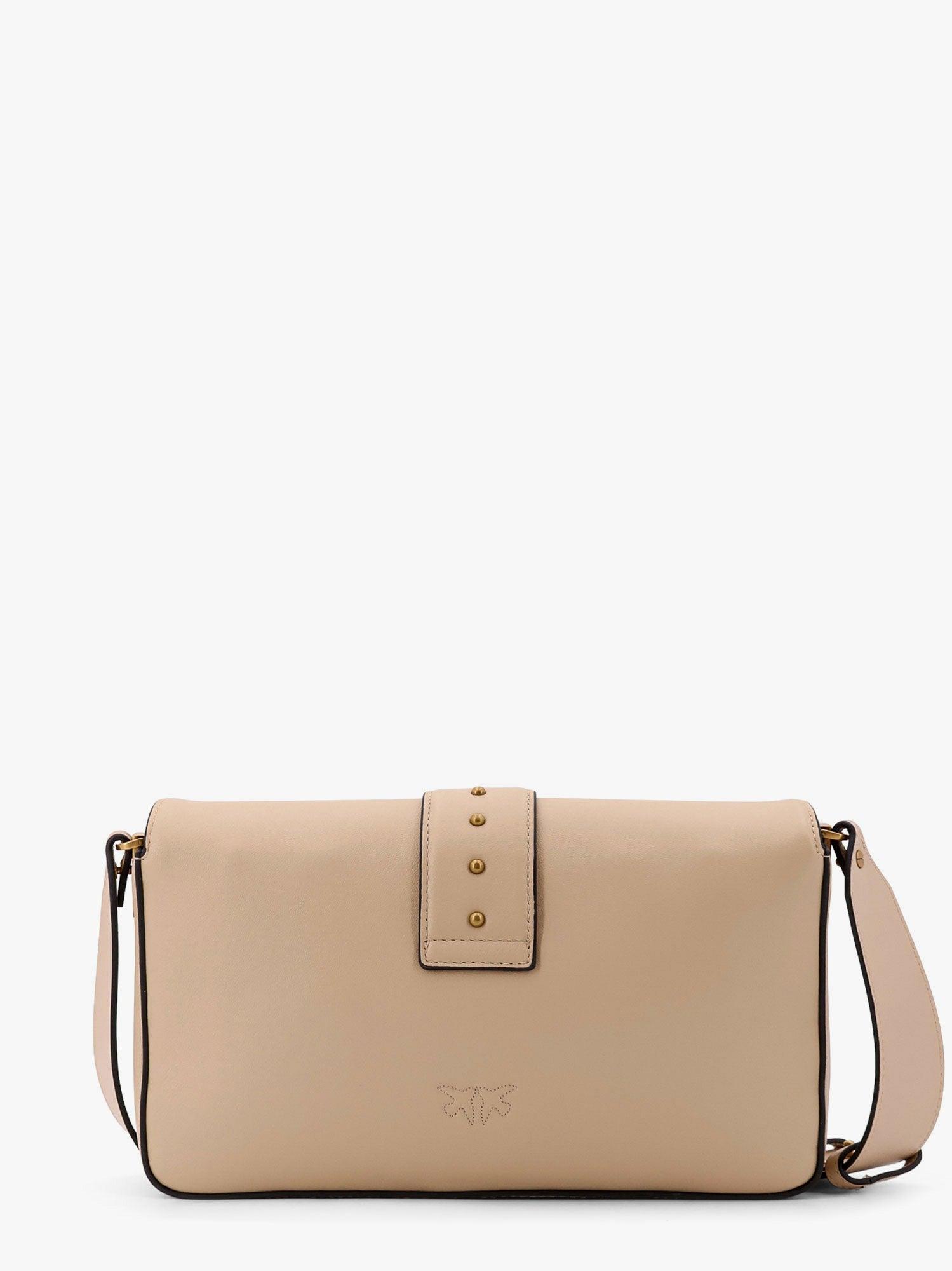 PINKO Love One Classic Leather Crossbody Bag