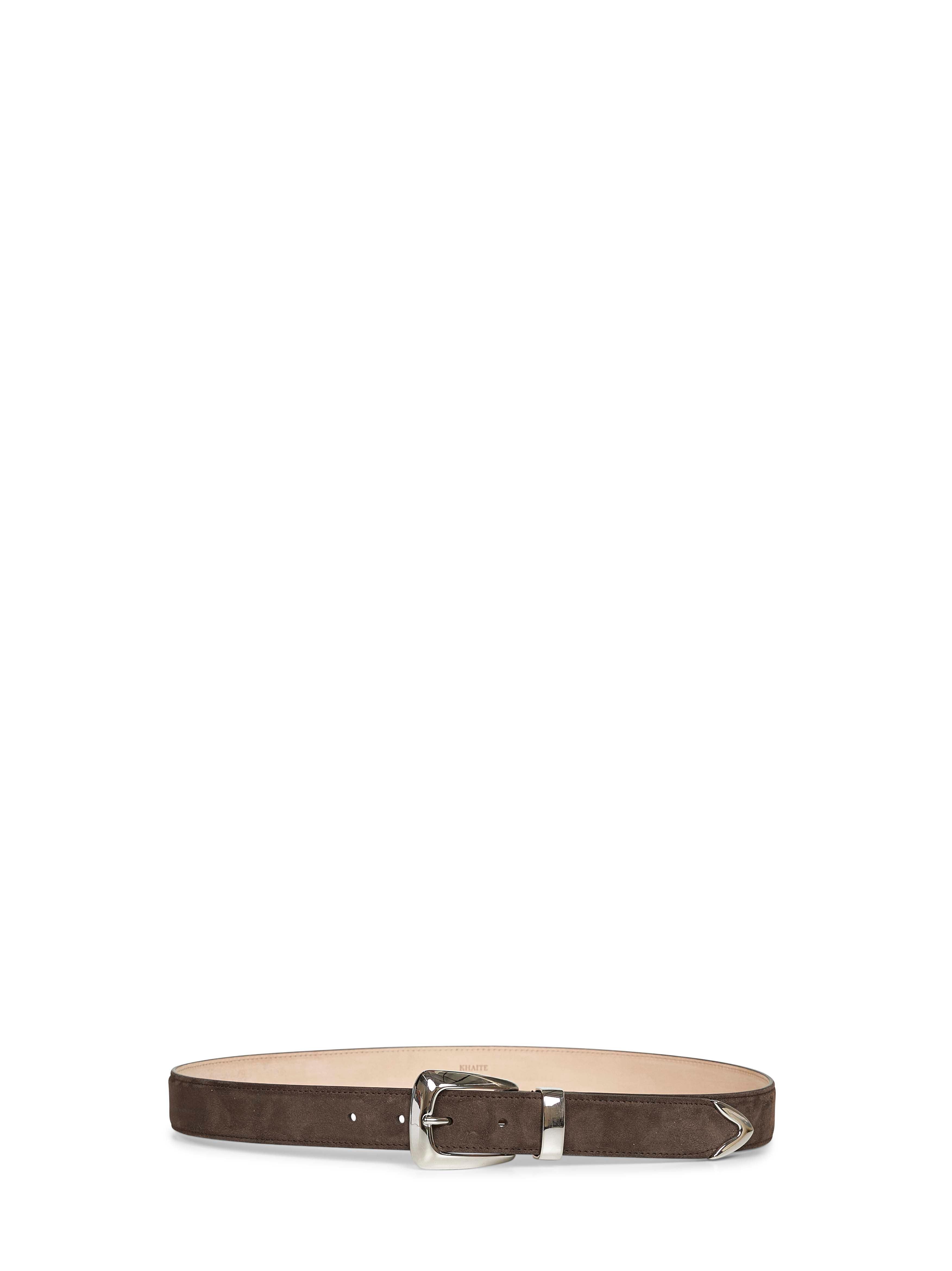 KHAITE Ebony Suede Benny Belt