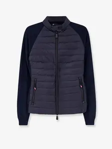 Moncler Grenoble Padded Stretch Viscose Blend Cardigan