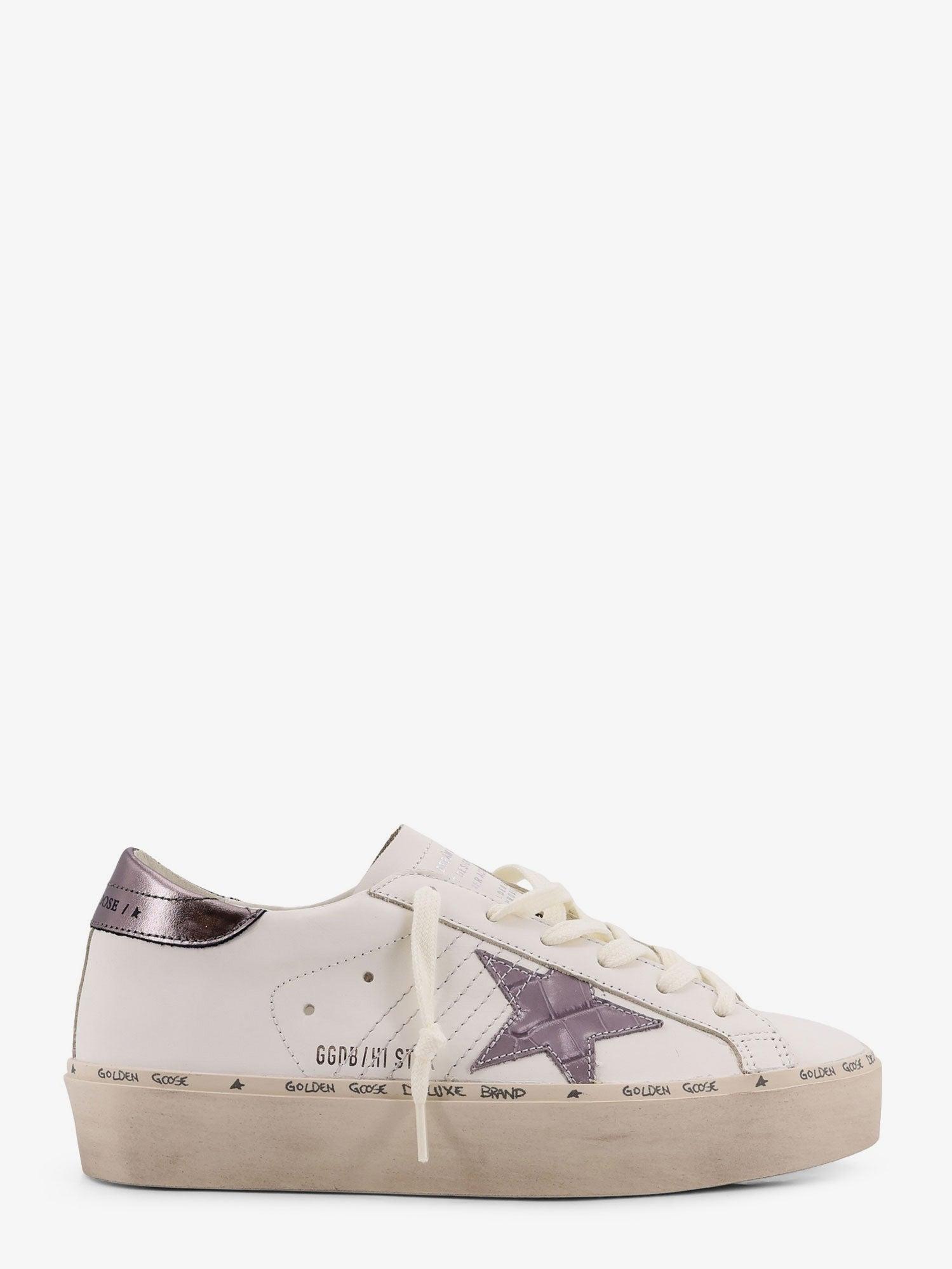 GOLDEN GOOSE DELUXE BRAND Hi Star Leather Sneakers with Side Logo