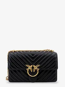 PINKO Love One quilted leather crossbody bag