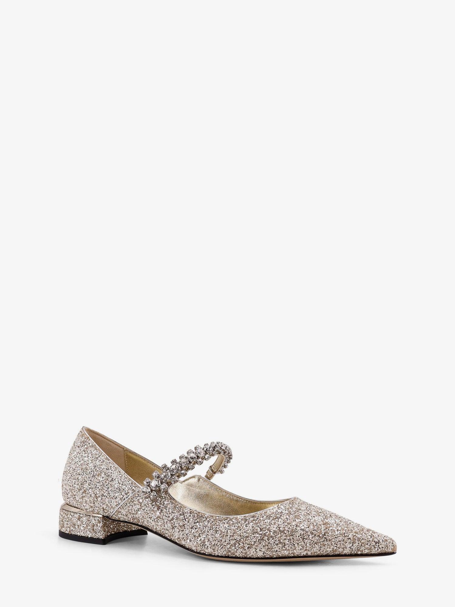Jimmy Choo Bing Leather Pumps with All-Over Glitter Detail