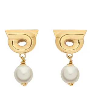 Ferragamo Gancini Pearl Earrings
