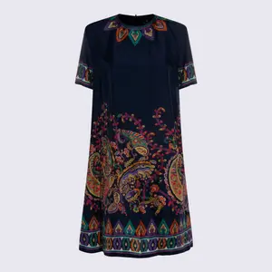 Etro Navy Silk Dress