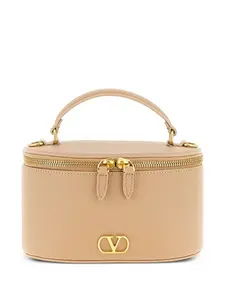 Valentino Garavani Vlogo Signature Leather Vanity Case
