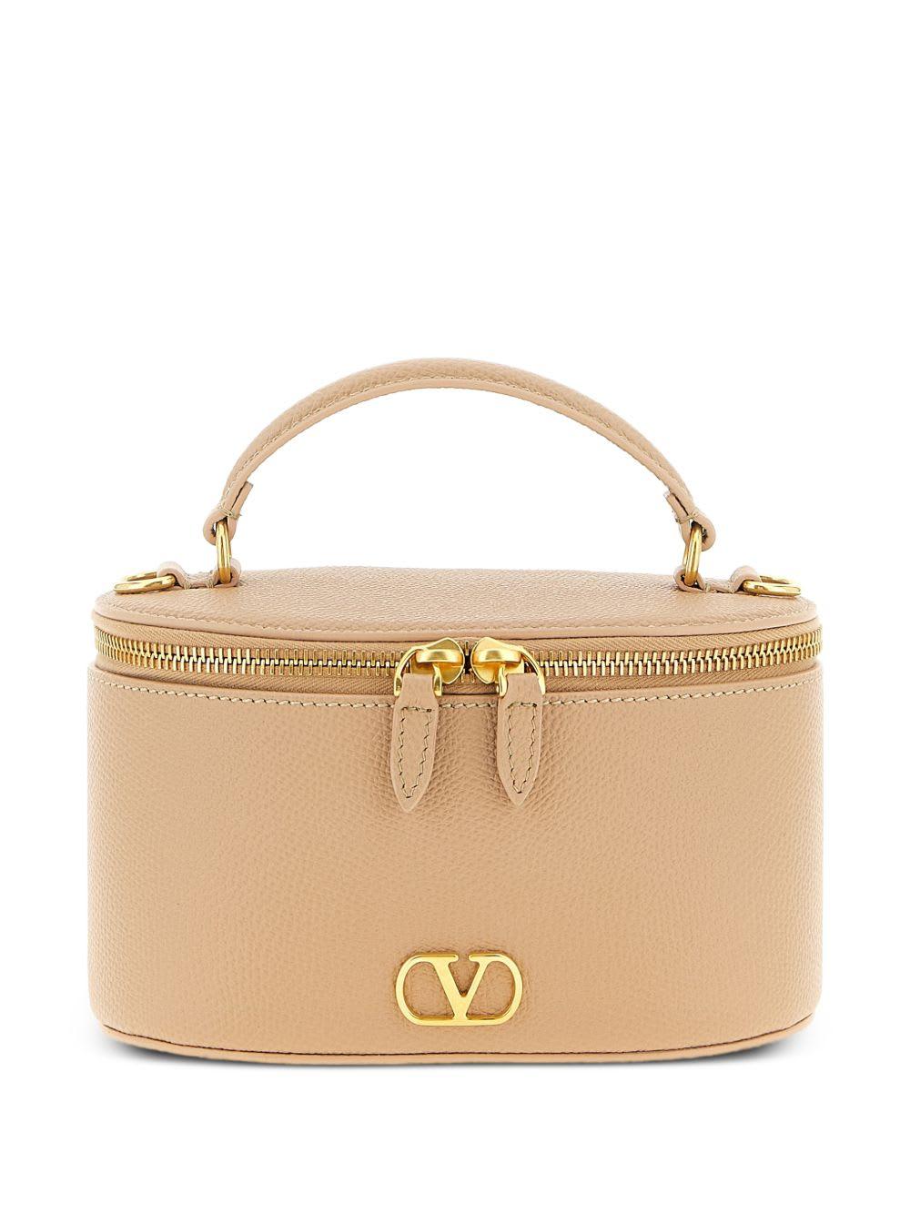 Valentino Garavani Vlogo Signature Leather Vanity Case