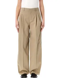 Ami Alexandre Mattiussi Low Waist Wide Leg Cotton Trousers