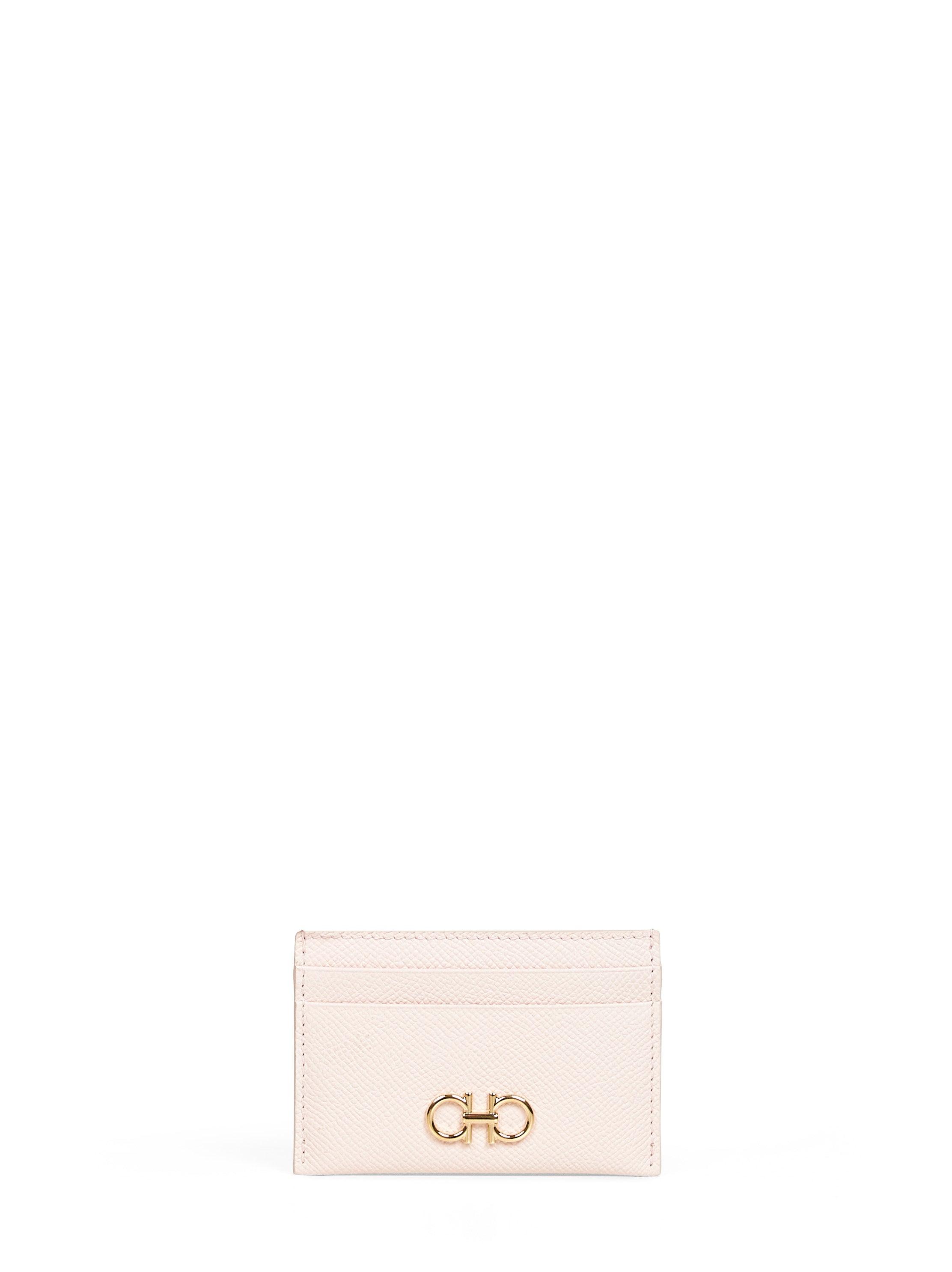 FERRAGAMO Ballet macaron Gancini credit card holder