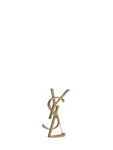 Saint Laurent Gold Metal Cassandre Brooch