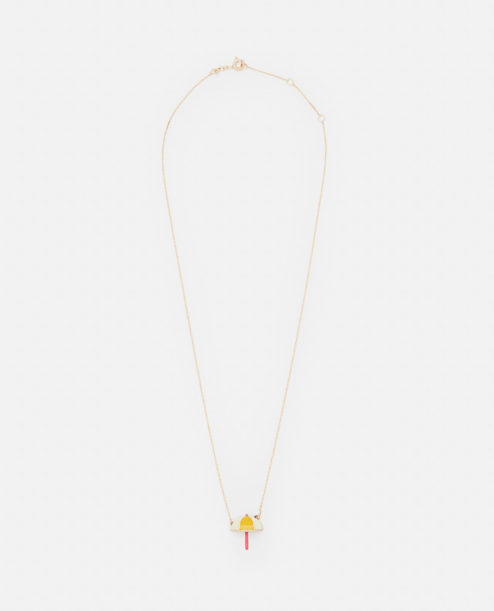 Aliita 9k Gold Sombrilla Enamel Necklace