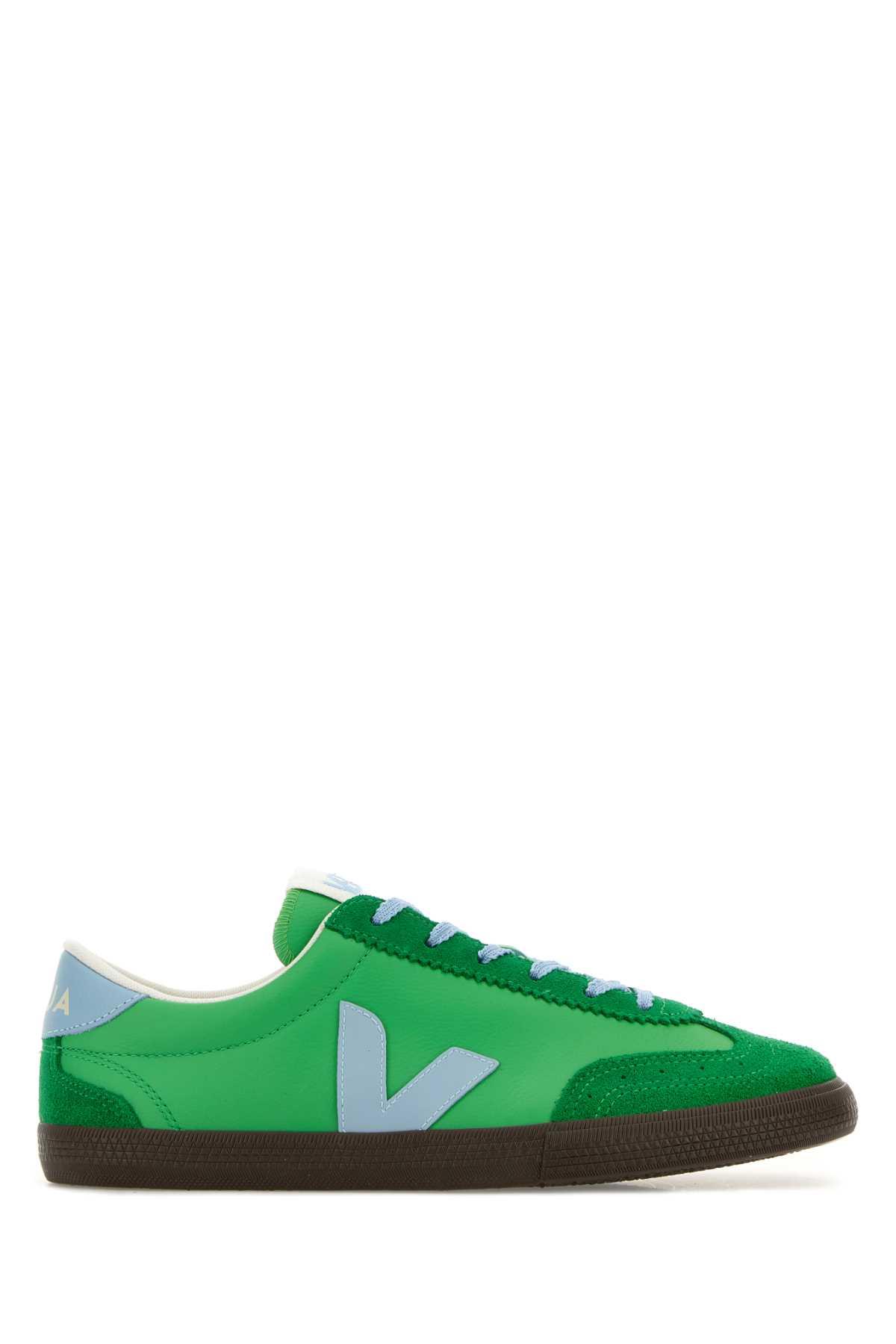 Veja Grass Green Leather Volley O.t. Sneakers