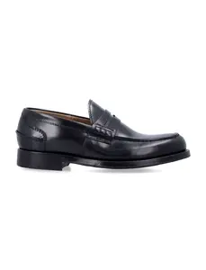 Green George Polished Leather Loafers