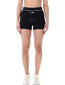 Marine Serre Ribbed Drawstring Shorts