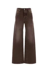OUR LEGACY Brown Denim Wide-leg Jeans