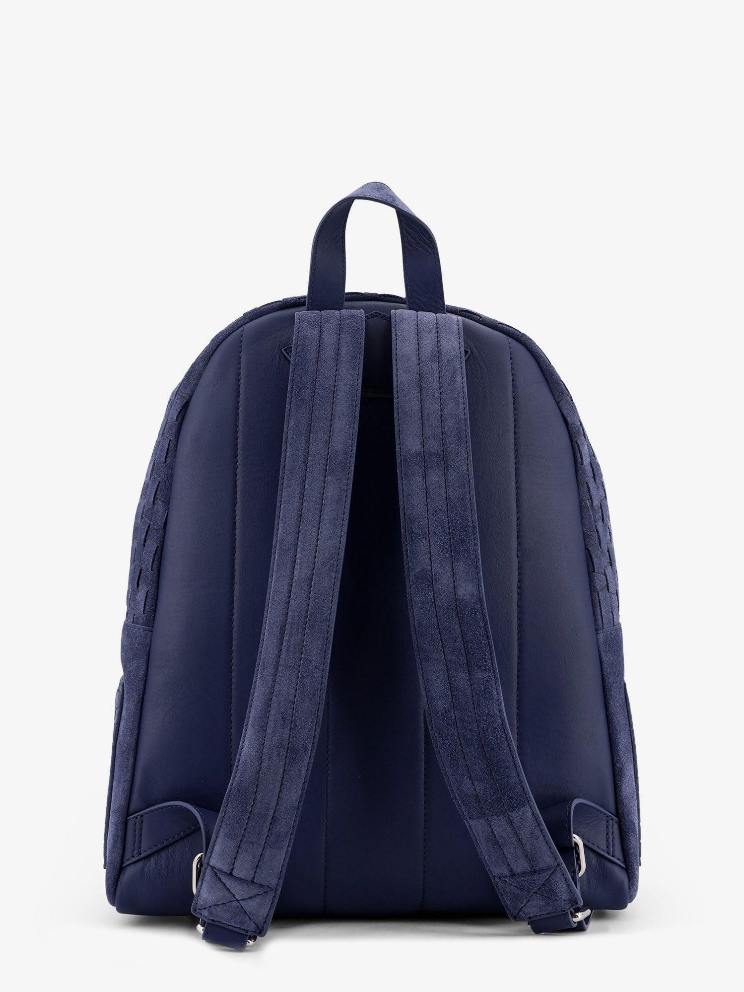 ORCIANI Suede Backpack with Woven Pattern
