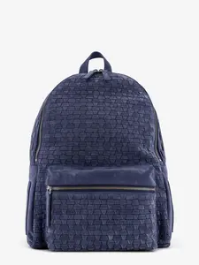 ORCIANI Suede Backpack with Woven Pattern