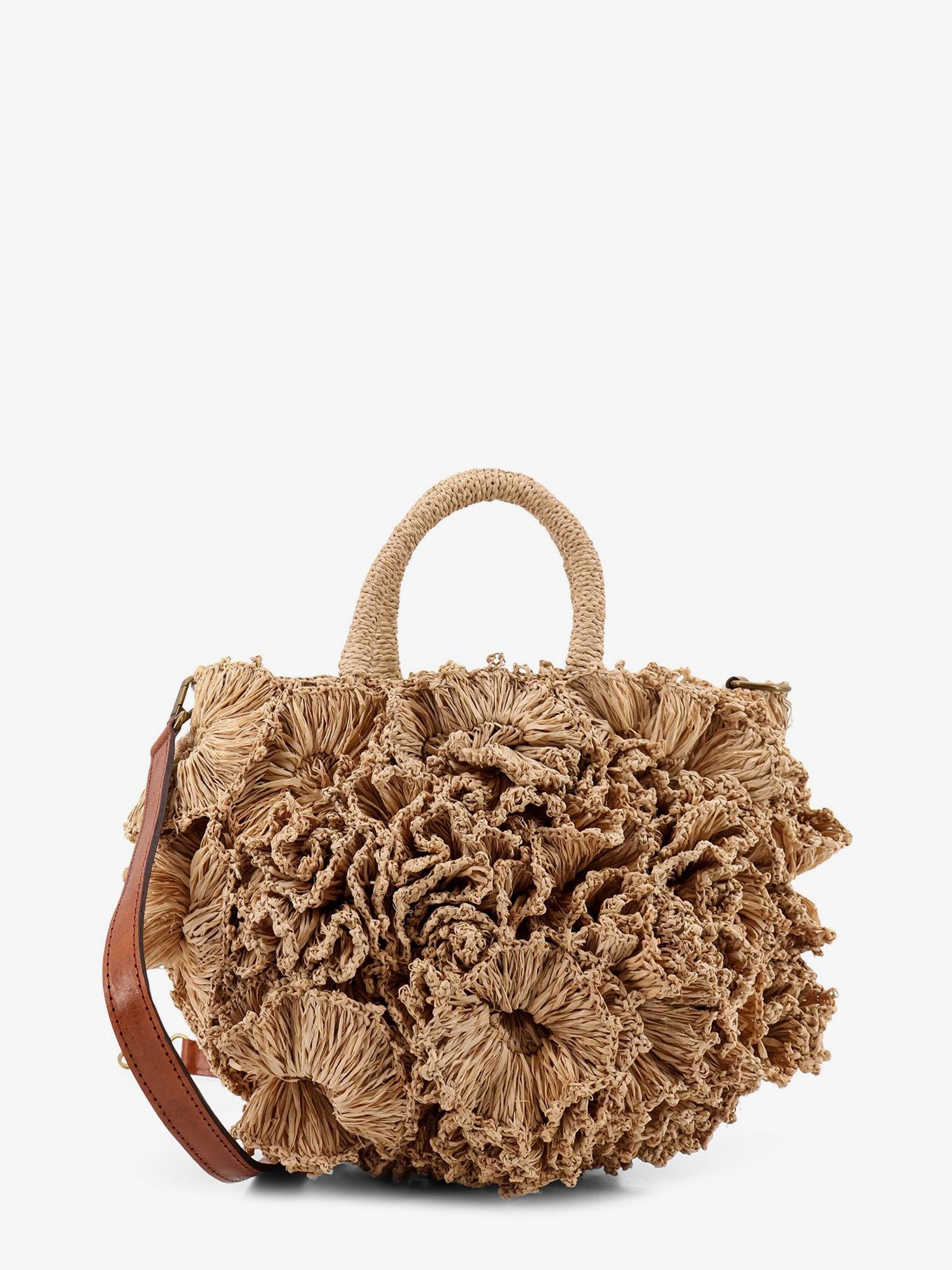 IBELIV Coral Raffia Crossbody Bag