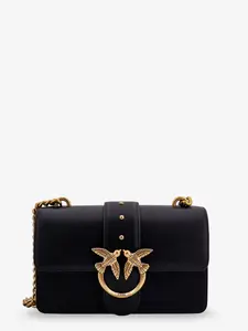 PINKO Love One Mini Leather Crossbody Bag