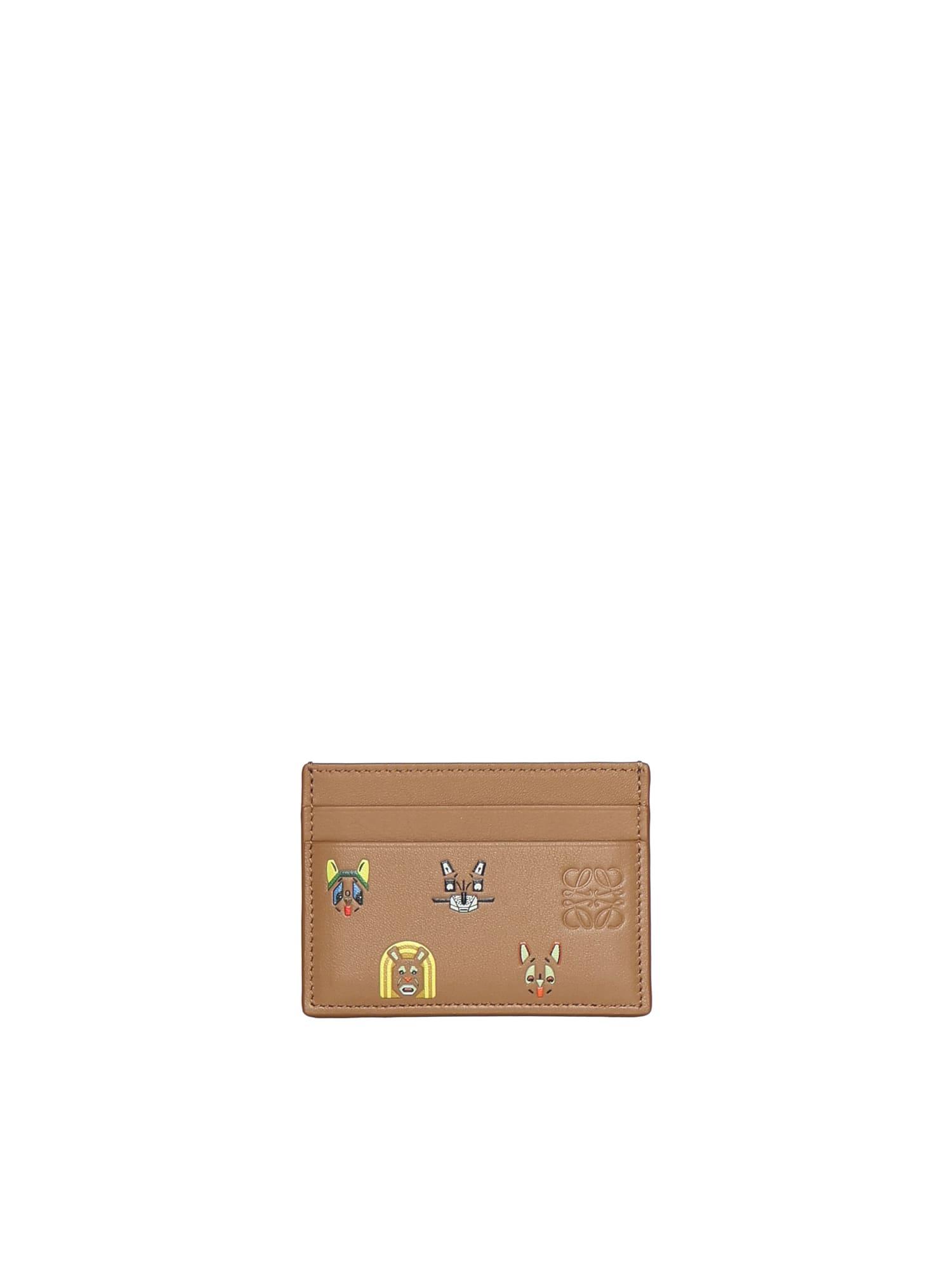 Loewe Cats Calfskin Card Holder