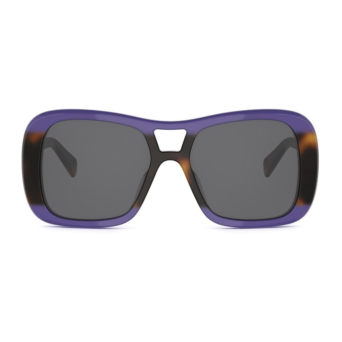 Celine Cl40331u Triomphe Viola/Havana Sunglasses