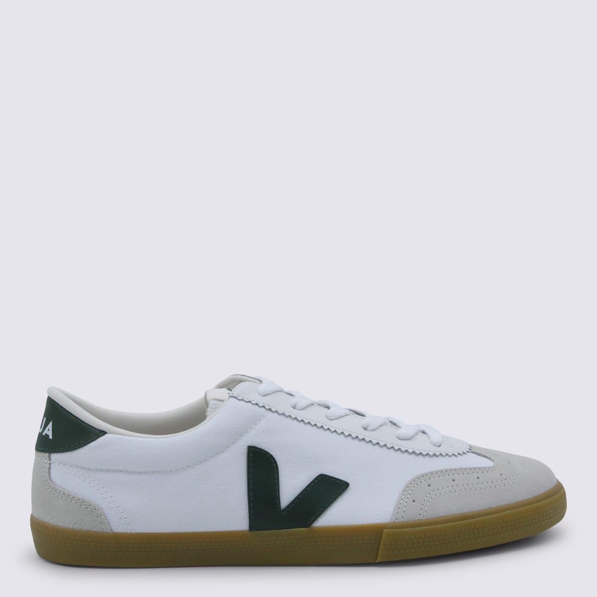 Veja White Leather Volley Sneakers
