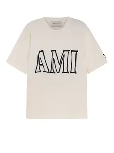 Ami Alexandre Mattiussi Cotton T-shirt With Maxi Frontal Logo