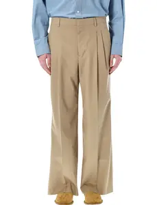 Ami Alexandre Mattiussi Ami Paris Low-rise Wide Cotton Trousers