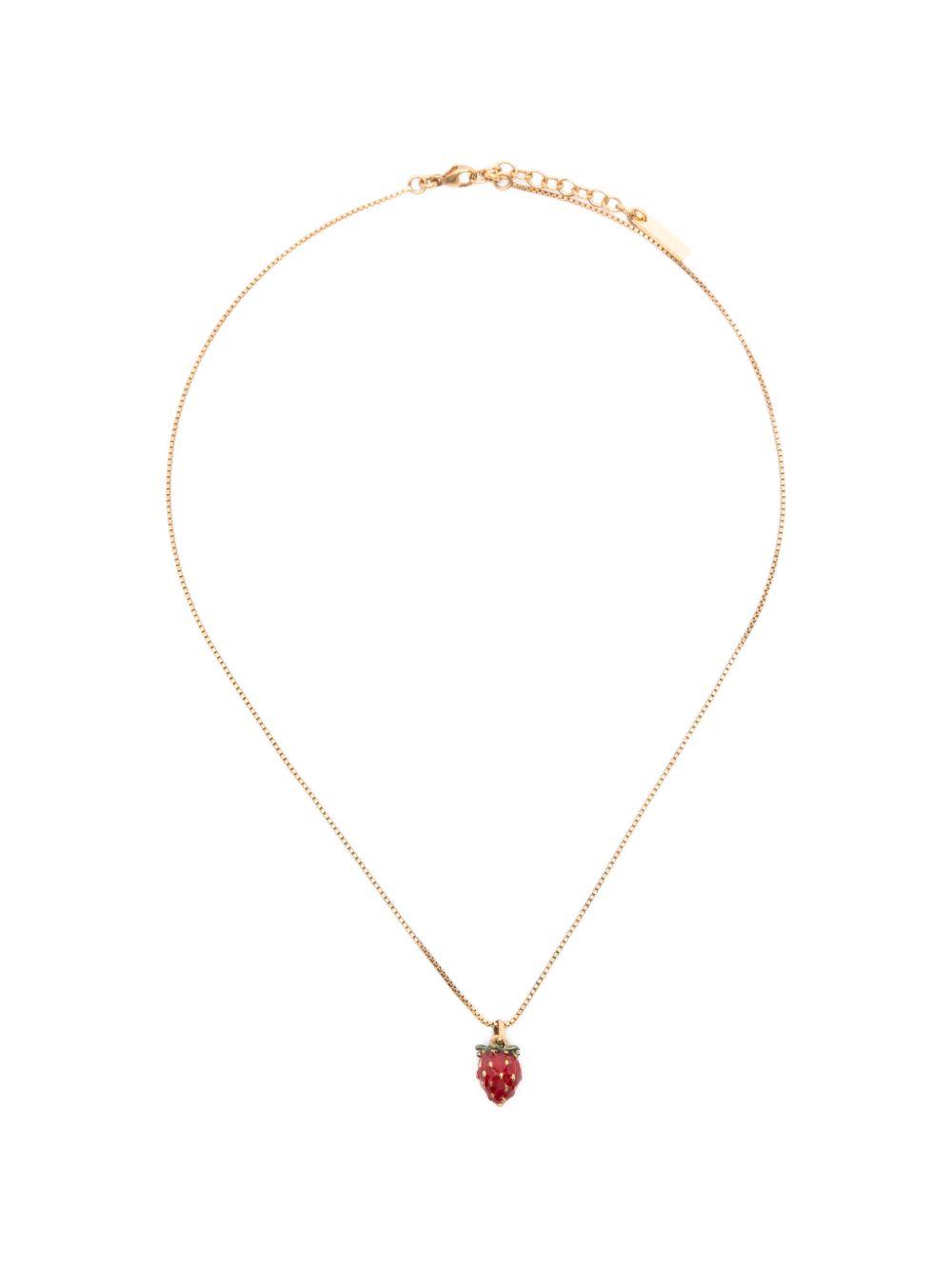 Saint Laurent Strawberry Pendant Necklace