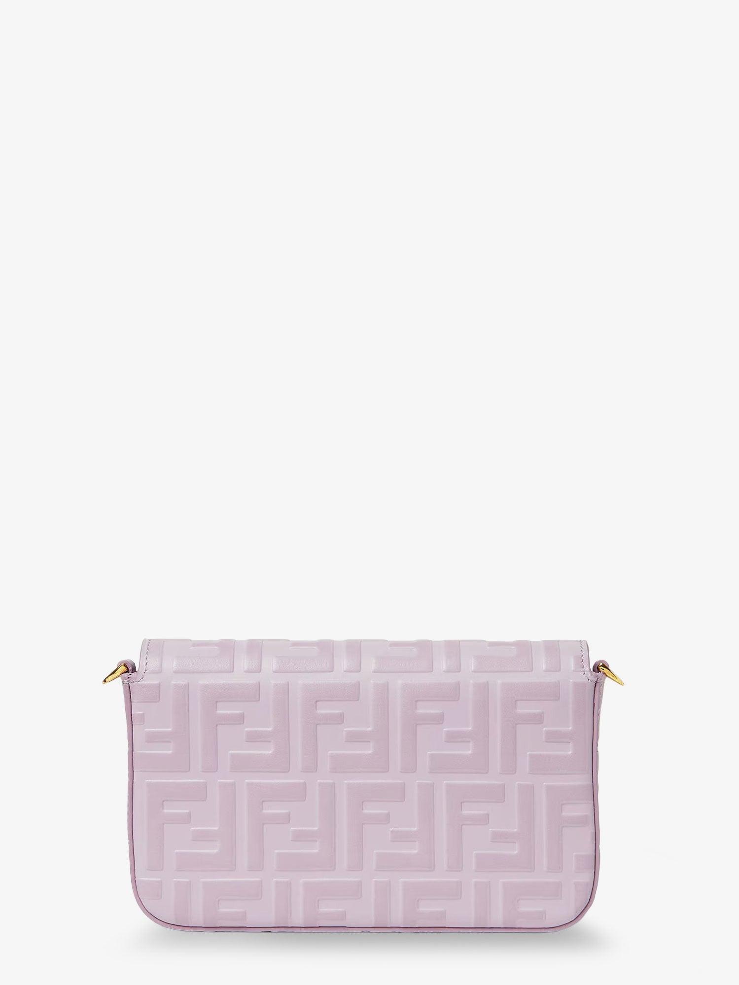 Fendi Wallet On Chain FF Diamonds leather shoulder bag with FF embossed logo