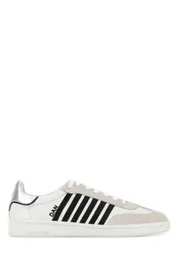 Dsquared2 White Nappa Leather Boxer Sneakers