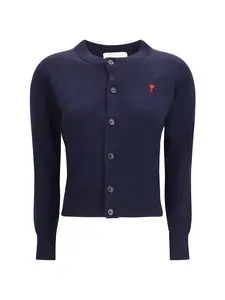 Ami Alexandre Mattiussi Ami De Coeur Wool Cardigan