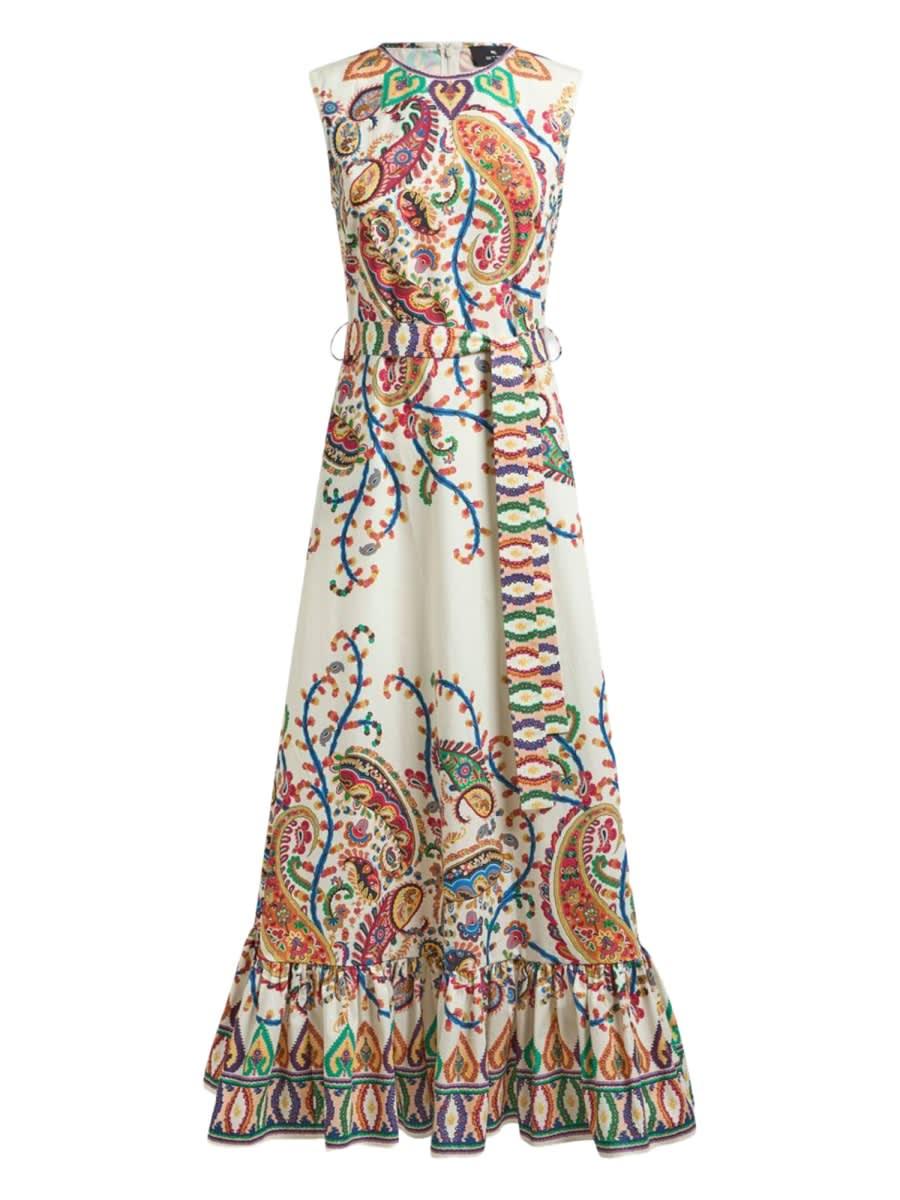 Etro Long Dress With Floral Paisley Print