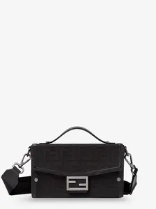 Fendi Baguette Soft Trunk FF Fabric Crossbody Bag