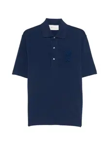 Ami Alexandre Mattiussi Ami De Couer Cotton Polo Shirt